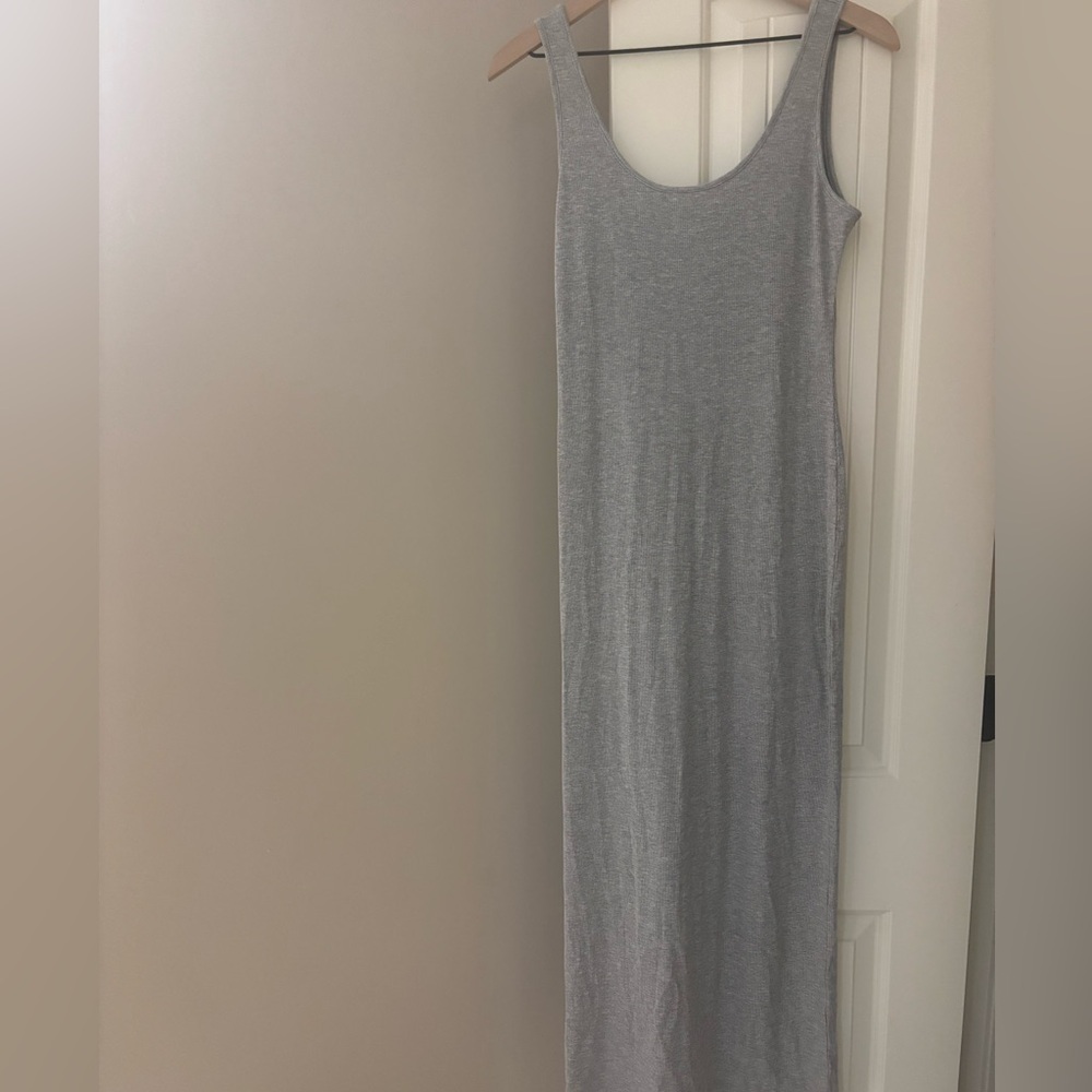 Gray T-shirt Maxi Dress